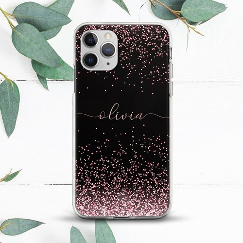Custom name rose gold glitter - name,